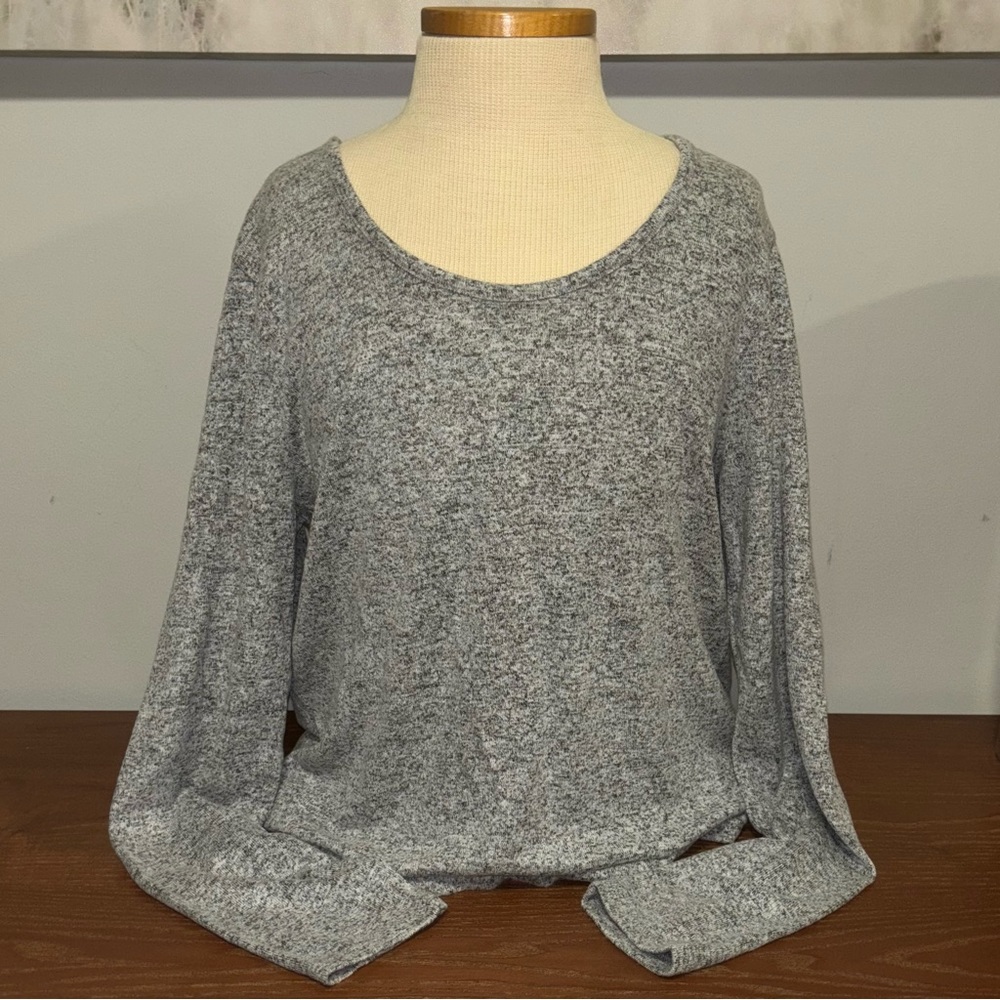 J. Crew NWOT Women’s Cozy Heather Grey Long Sleeve Top
